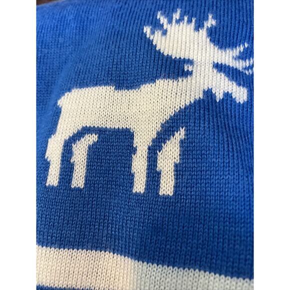 Canadian Club sweater jumper mens Large blue white whisky turtleneck pullover - Picture 6 of 8